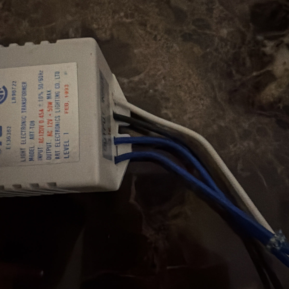 Art Electronics ART-T08 50W Electronic Lighting Transformer 120V to 12V AC Low Voltage