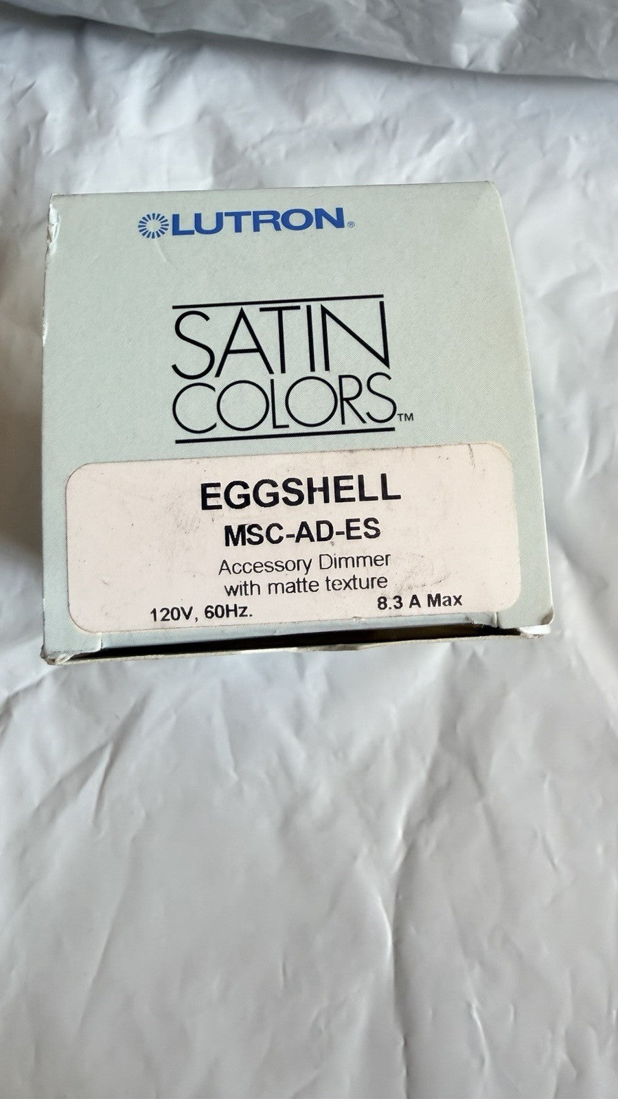 Lutron Satin Colors MSC-AD-ES Accessory Dimmer 120V 8.3A Eggshell - New Old Stock