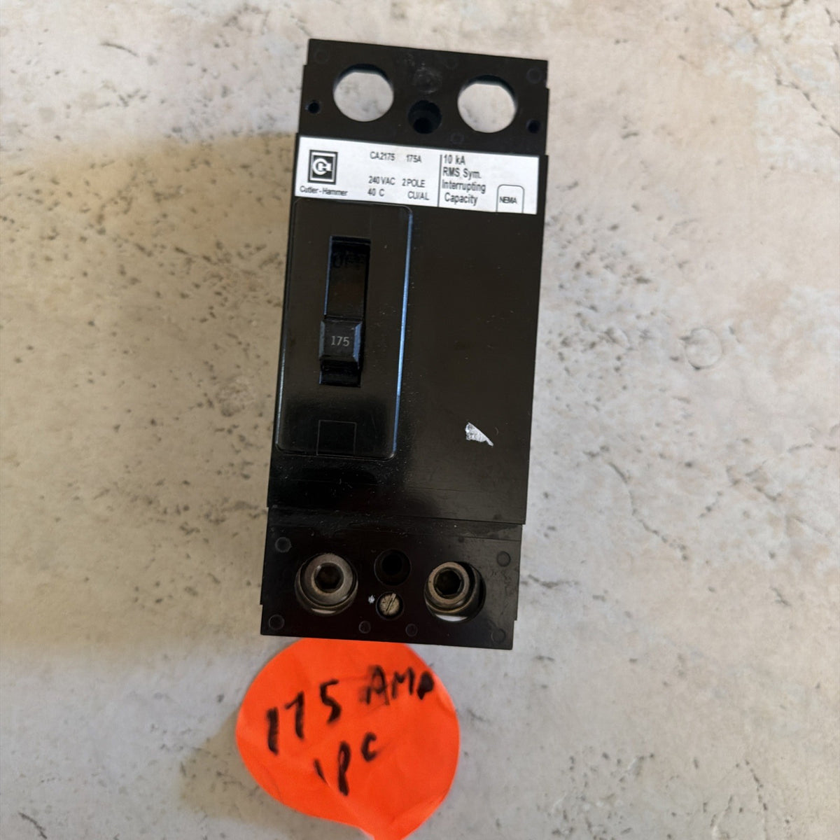 Eaton Cutler-Hammer CA2175 175A 2-Pole Molded Case Circuit Breaker - New Old Stock