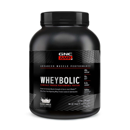 GNC AMP Wheybolic Protein Powder, Classic Vanilla, 3.78 Lb