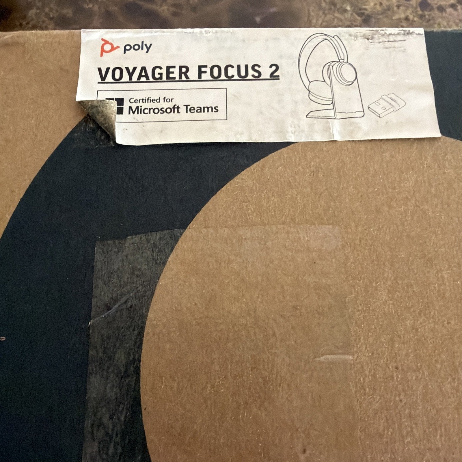 Poly Voyager Focus 2 Bluetooth Headset Teams w/Stand (213727-02, 77Y87AA) New