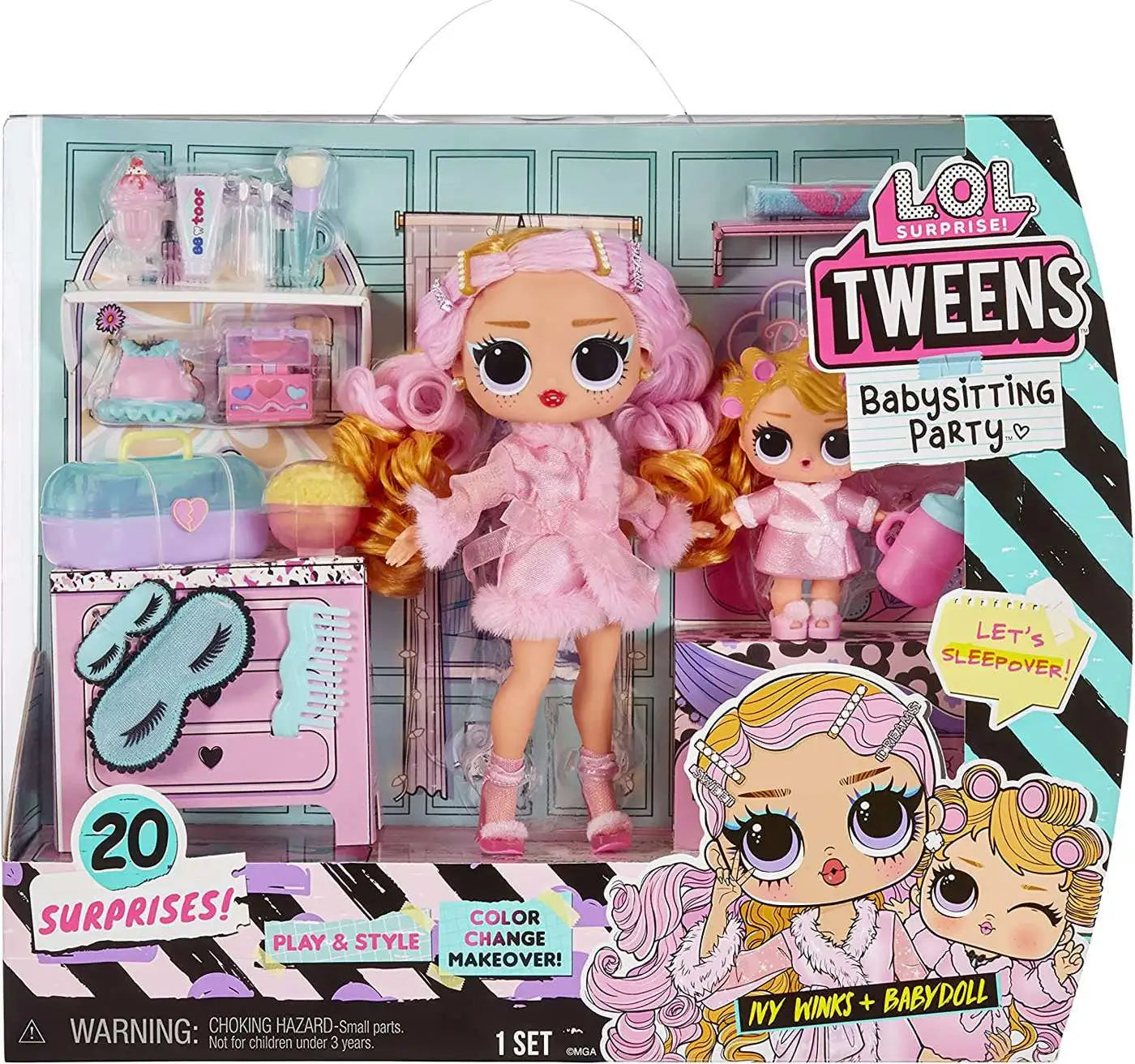 LOL Surprise Tweens Babysitting Party Ivy Winks & Babydoll box
