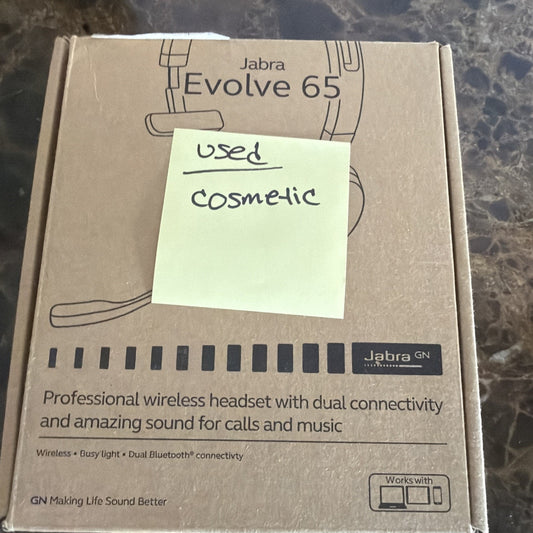 Jabra Evolve 65 SE Mono Wireless Headset with Bluetooth and Noise Cancelling Mic