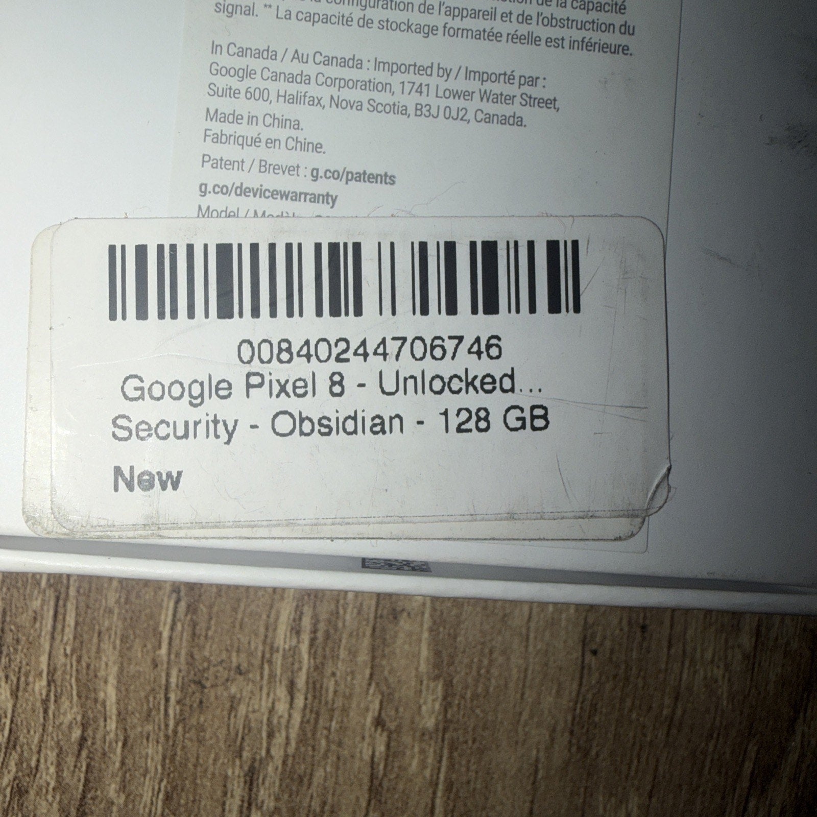 Google Pixel 8 5G Smartphone, 128GB, Obsidian Black — Factory Unlocked