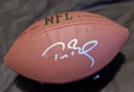 A Tom Brady Auto Signed Wilson Super NFL Grip Football with COA