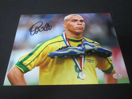 Ronaldo Nazario Brazil Team Signed Autographed 8x10 FIFA World Cup Photo VSA COA