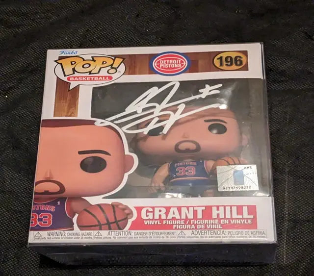 Grant Hill Signed Funko Pop NBA Legends Detroit Pistons Grant Hill #196 (Rookie Season) 105411