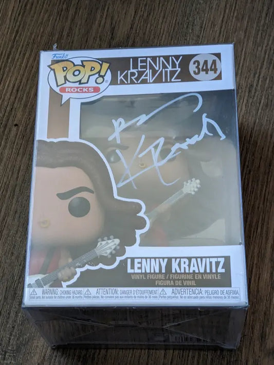 Lenny Kravitz Autographed Funko Pop #344  with coa