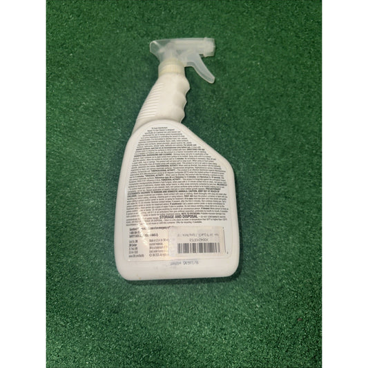 3M TB Quat 1-Step Lemon Scent Disinfectant spray bottle showing product information and usage instructions on back label