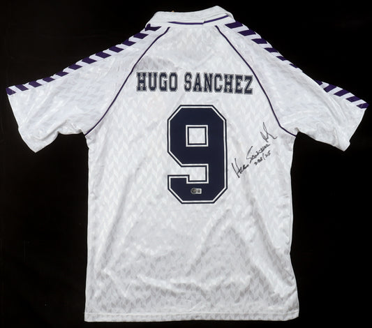 Real Madrid Hugo Sanchez Hummel Signed Jersey Beckett Authentication Sep 2025 XL