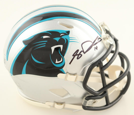Sam Darnold signed Carolina Panthers mini Speed helmet with Beckett witnessed autograph and serial number hologram