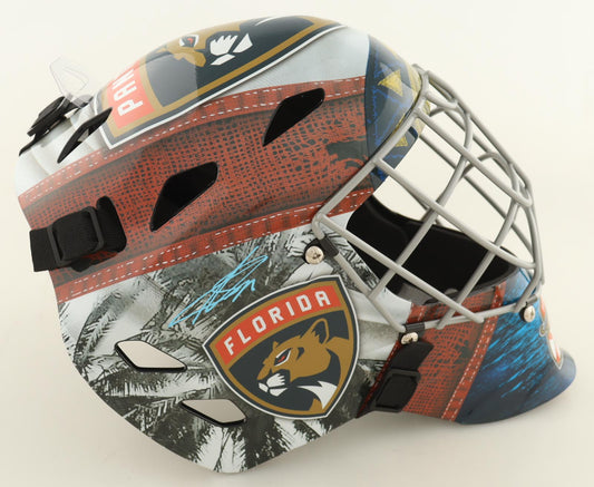 Sergei Bobrovsky Signed Panthers Full-Size Hockey Helmet (JSA) JSA Witnessed