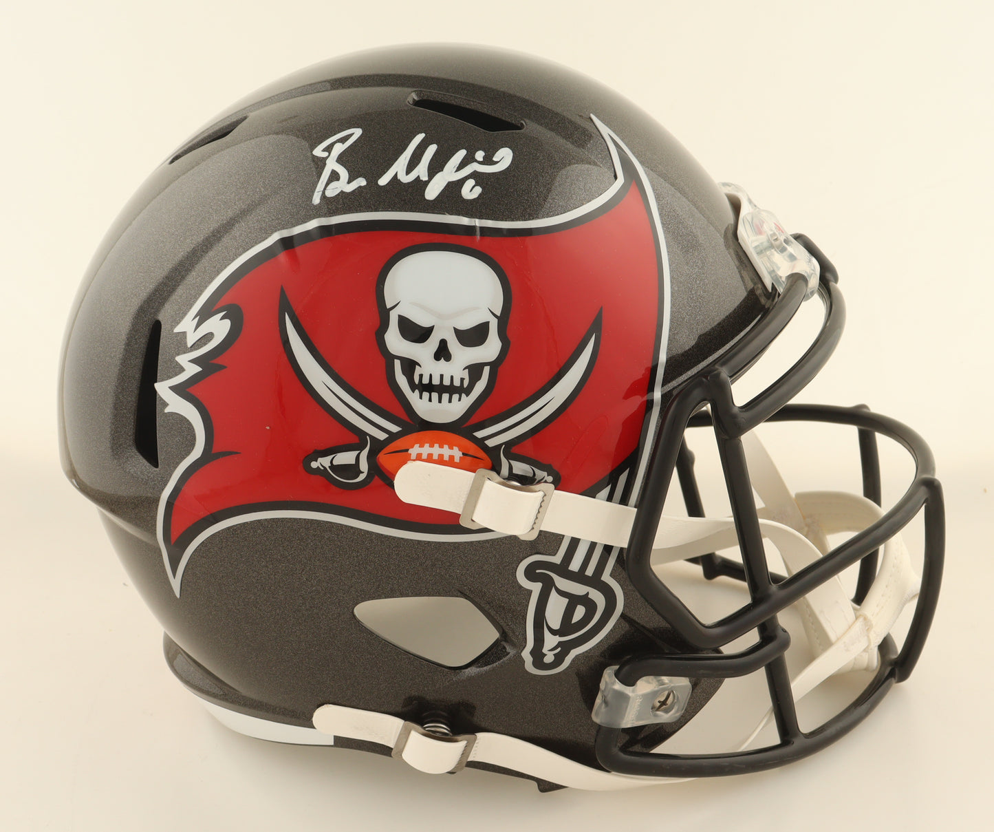 Baker Mayfield signed Tampa Bay Buccaneers full-size Speed helmet with Beckett Authentication hologram on black facemask