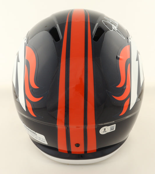 John Elway Signed Broncos Full-Size Speed Helmet (Beckett) Beckett Witnessed