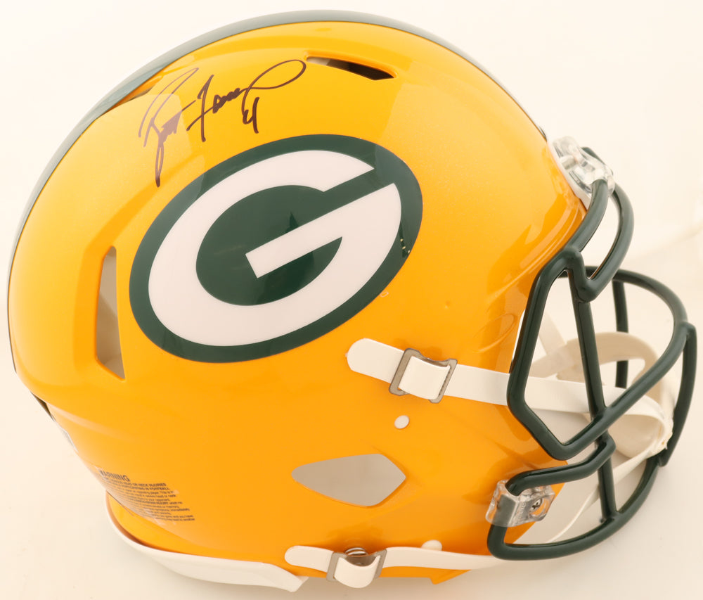 Brett Favre Signed Packers Full-Size Authentic On-Field Speed Helmet (Beckett) Beckett Witnessed