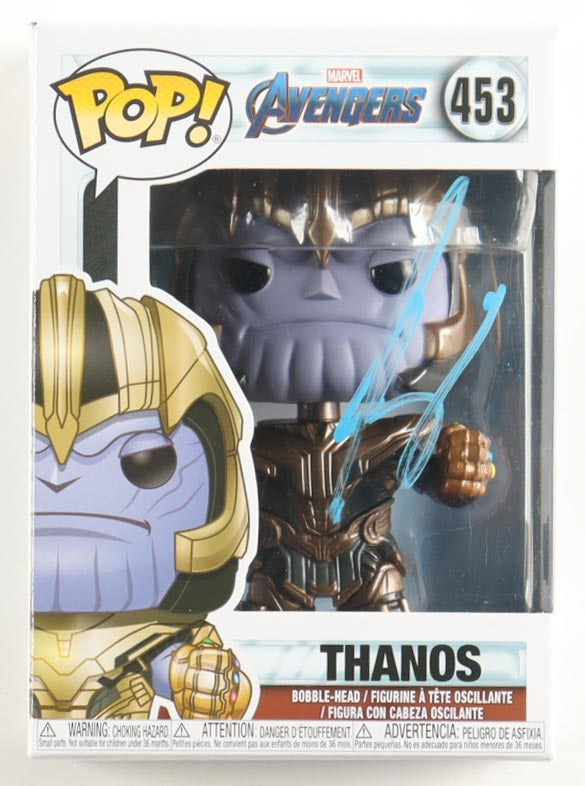 Josh Brolin signed Avengers #453 Thanos Funko Pop vinyl figure with Beckett authentication hologram