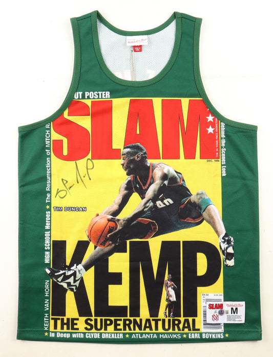 Mitchell & Ness Shawn Kemp SLAM magazine cover tank jersey signed with Beckett authentication size M