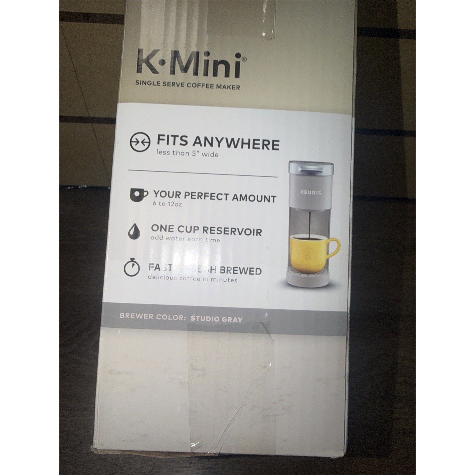 Keurig K-Mini Single Serve K-Cup Pod Coffee Maker, Studio Gray (New in Box)