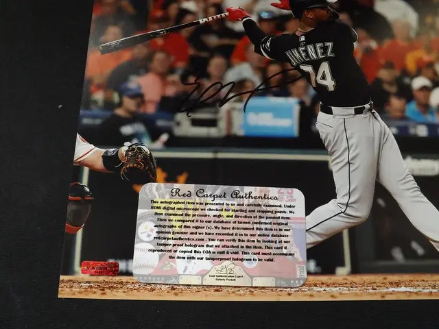 ELOY JIMENEZ SIGNED 8X10 PHOTO WHITE SOX COA