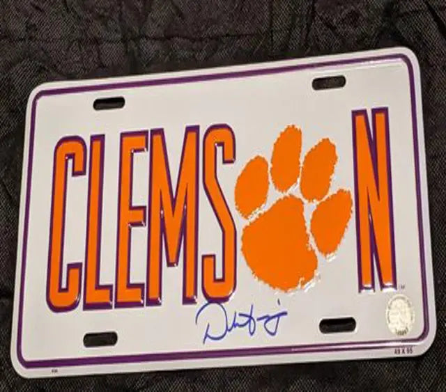 Dabo Swinney Signed Team License Plate with coa 125987