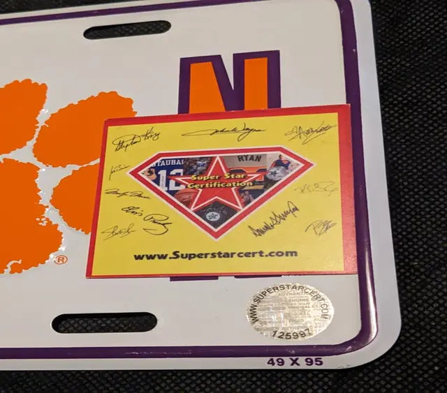 Dabo Swinney Signed Team License Plate with coa 125987