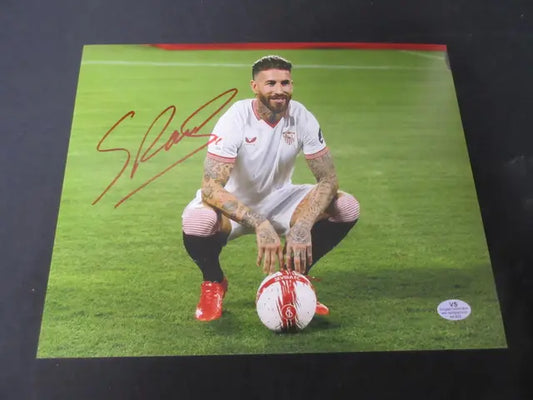 Sergio Ramos real Madrid Signed 8x10 Photo VSA COA