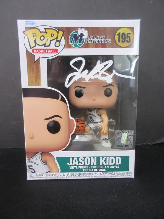 Jason Kidd Dallas Mavericks #195 Signed Funko Pop GAA COA