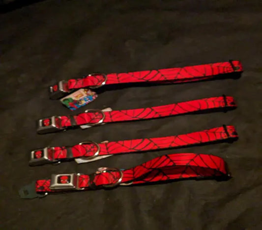 x4 Spiderman buckle collar lot see pictures