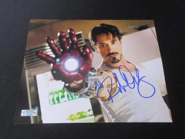 Robert Downey Jr IronMan Signed 8x10 Photo Heritage COA