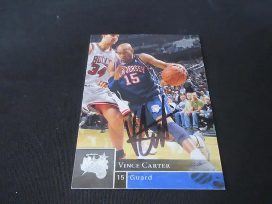 2009-10 UD VINCE CARTER AUTOGRAPH COA