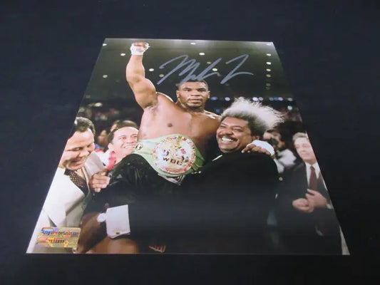 MIKE TYSON Signed WORLD CHAMPION with Don King AUTOGRAPHED 8x10 PHOTO EUA COA 110895