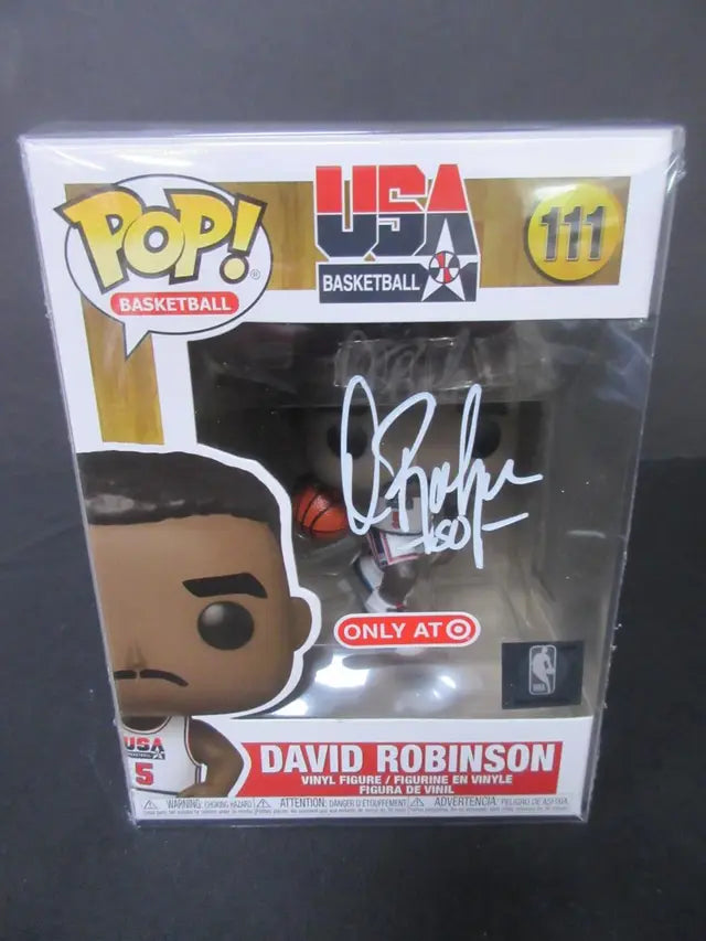 Spurs David Robinson Signed Funko Pop #111  USA Basketball GAA COA