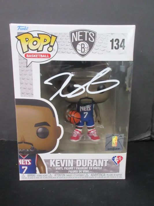 Kevin Durant Nets Signed Funko Pop #134 GAA COA