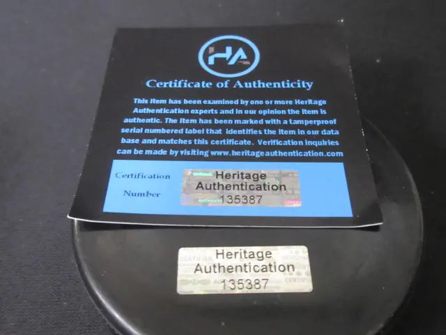 Jason Robertson Signed Hockey Puck Heritage COA