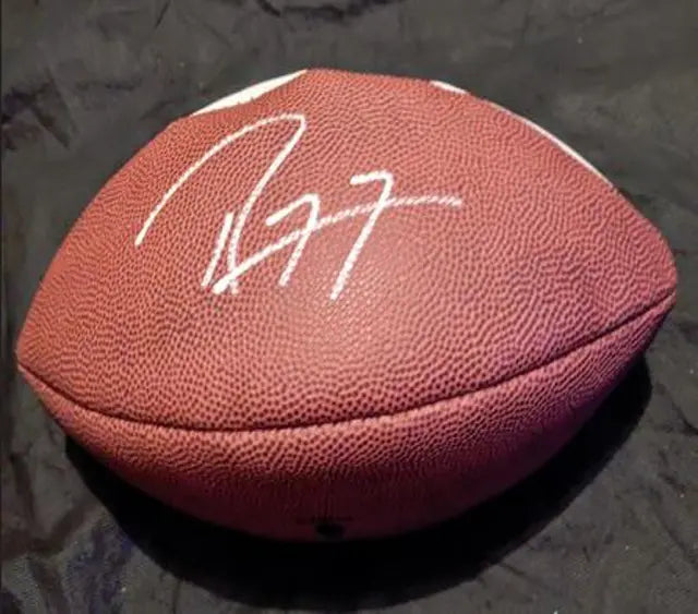 Ray Lewis Signed Team Logo Football with coa