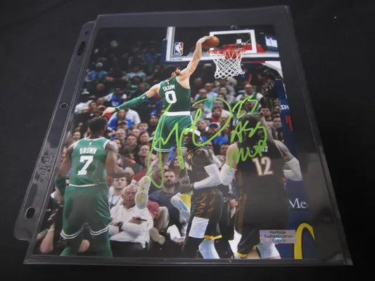 Jayson Tatum Boston Celtics Signed 8x10 Photo Heritage COA