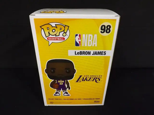 LEBRON JAMES SIGNED JUMBO LAKERS FUNKO 98 COA