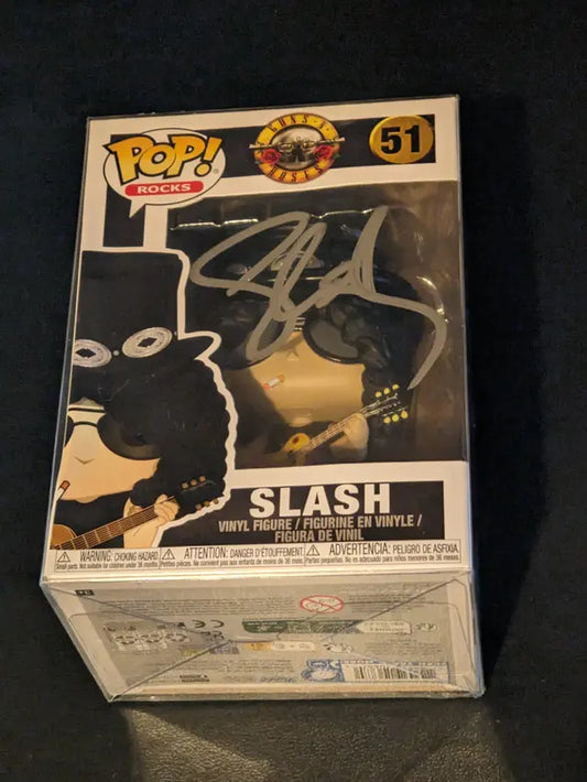 Slash (Saul Hudson) autographed Funko Pop figure with coa from Guns N' Roses