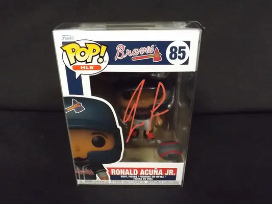 RONALD ACUNA JR BRAVES SIGNED FUNKO POP 85 COA