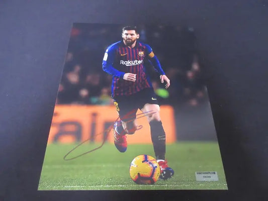 Lionel Messi Barcelona Signed 8x10 Photo GAA COA