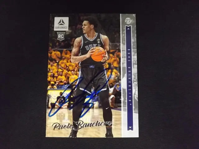 Paolo Banchero Panini Signed Trading Card RC SSC COA (Copy)