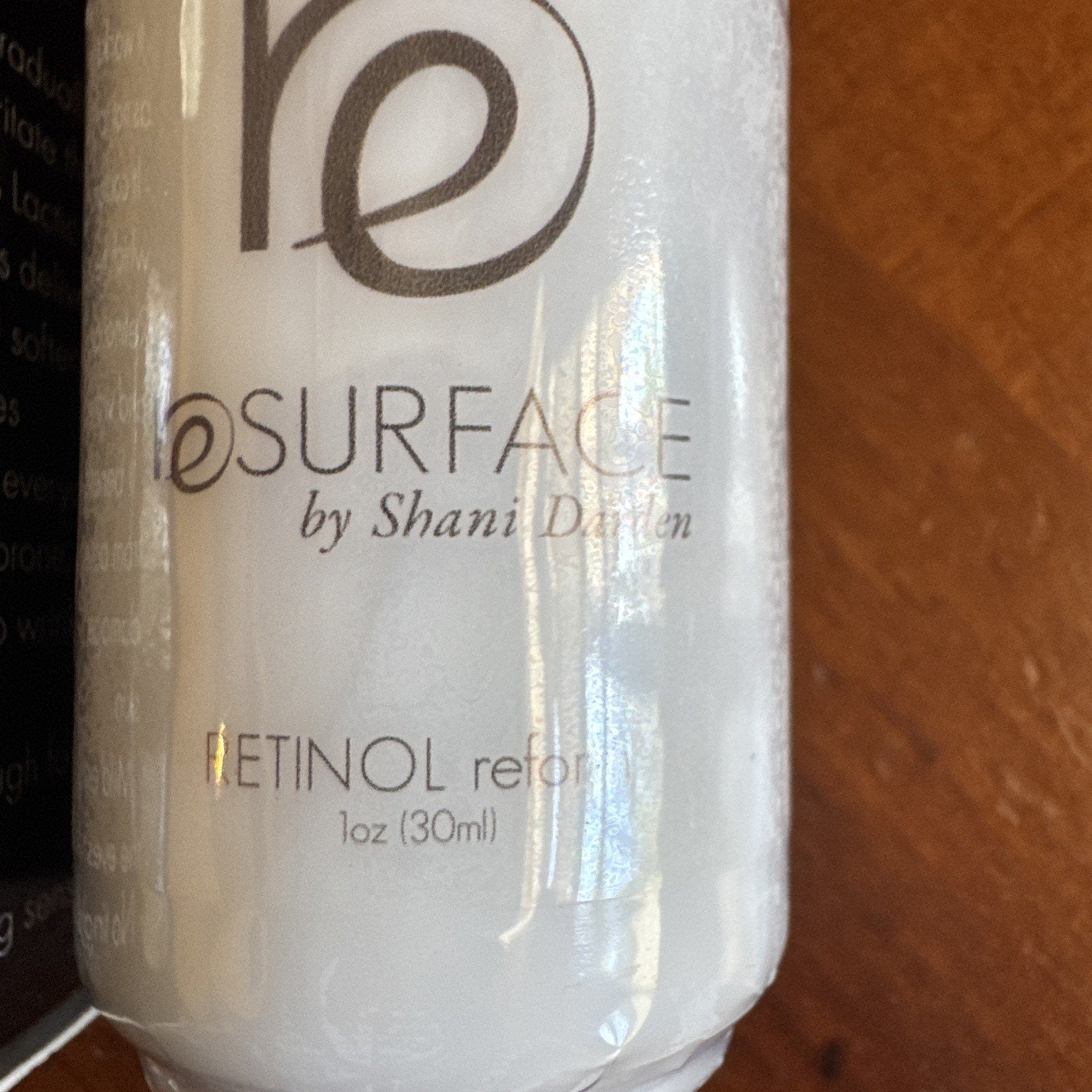 NEW SEALED BOX Resurface by Shani Darden Retinol Reform Peel 1 oz 30ml bottle with white label and text