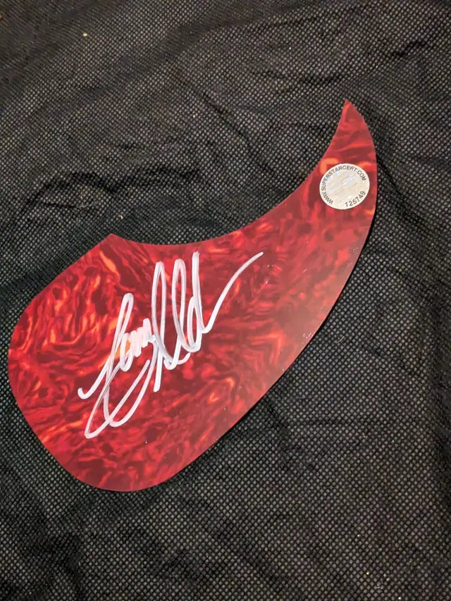 Jason Aldean Signed Guitar Pick guard with COA