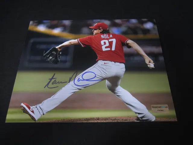 PHILLIES AARON NOLA SIGNED 8X10 PHOTO COA