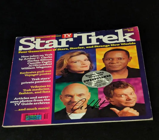 William Shatner Autographed Star Trek Magazine with coa