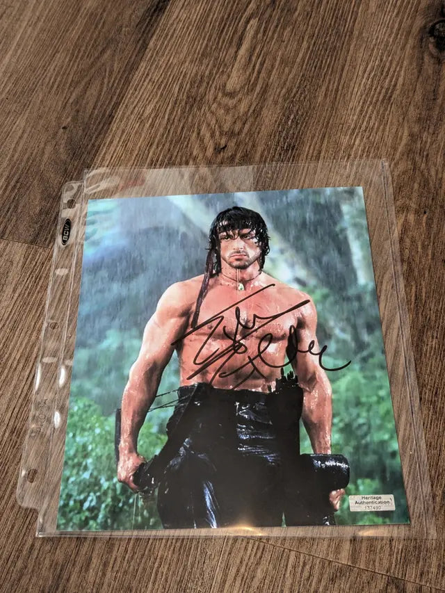 Sylvester Stallone John Rambo Signed 8x10 Photo EUA COA 137490