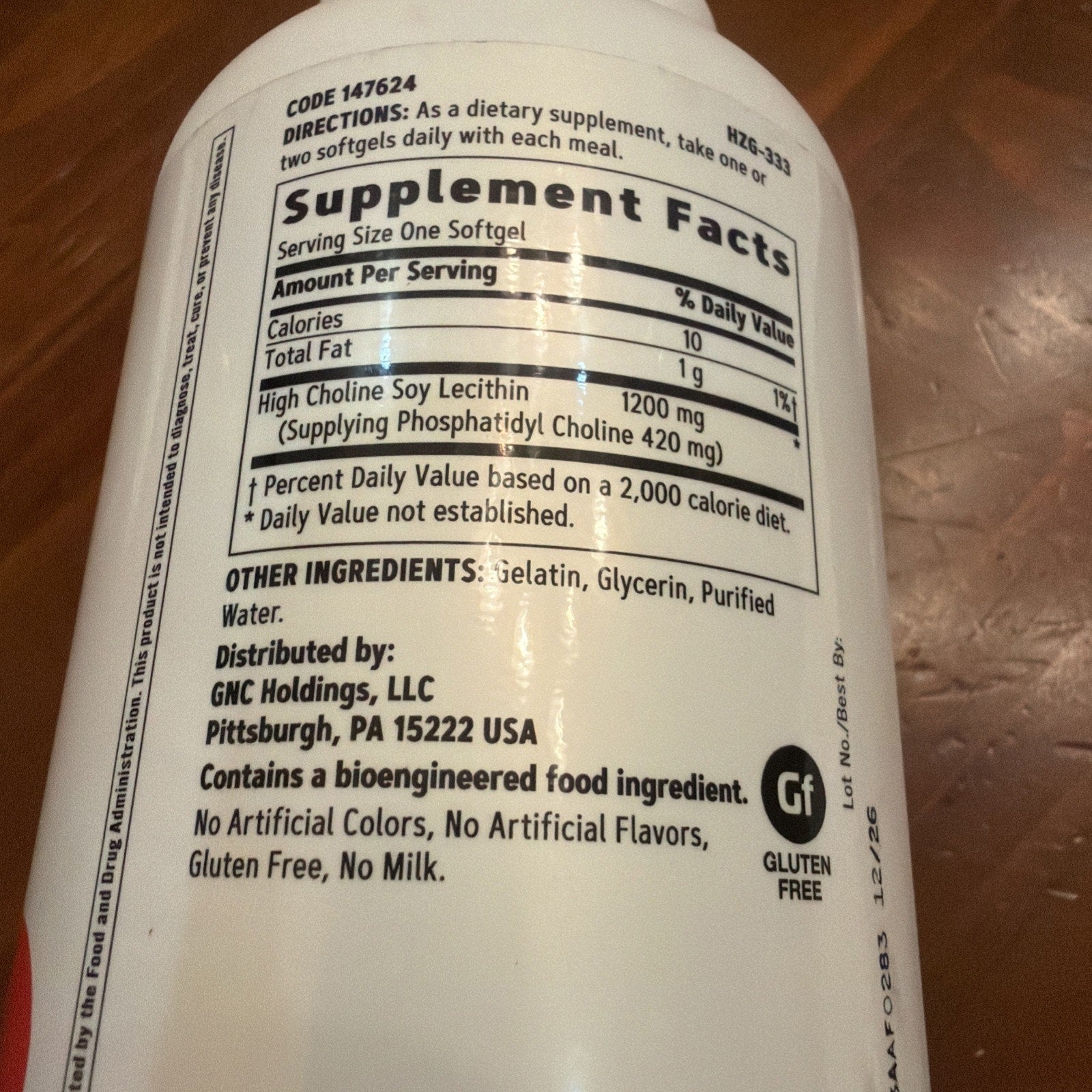 GNC Triple Lecithin 1200mg Supplement, Supports Heart, Liver & Nervous System — Image 4