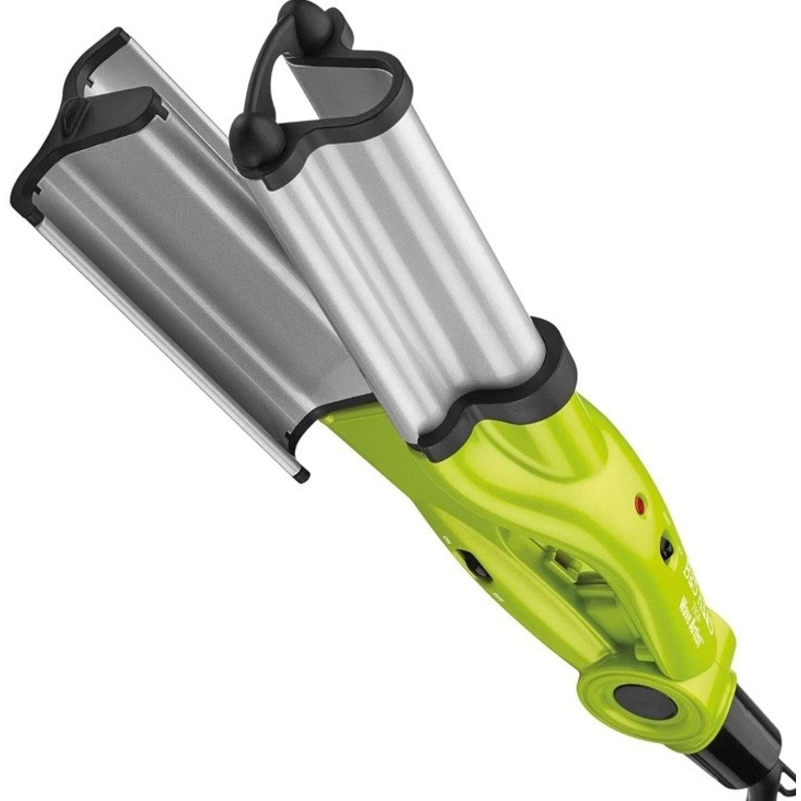 Bed Head Wave Artist Deep Waver in green with dual barrel design for long-lasting waves and frizz control