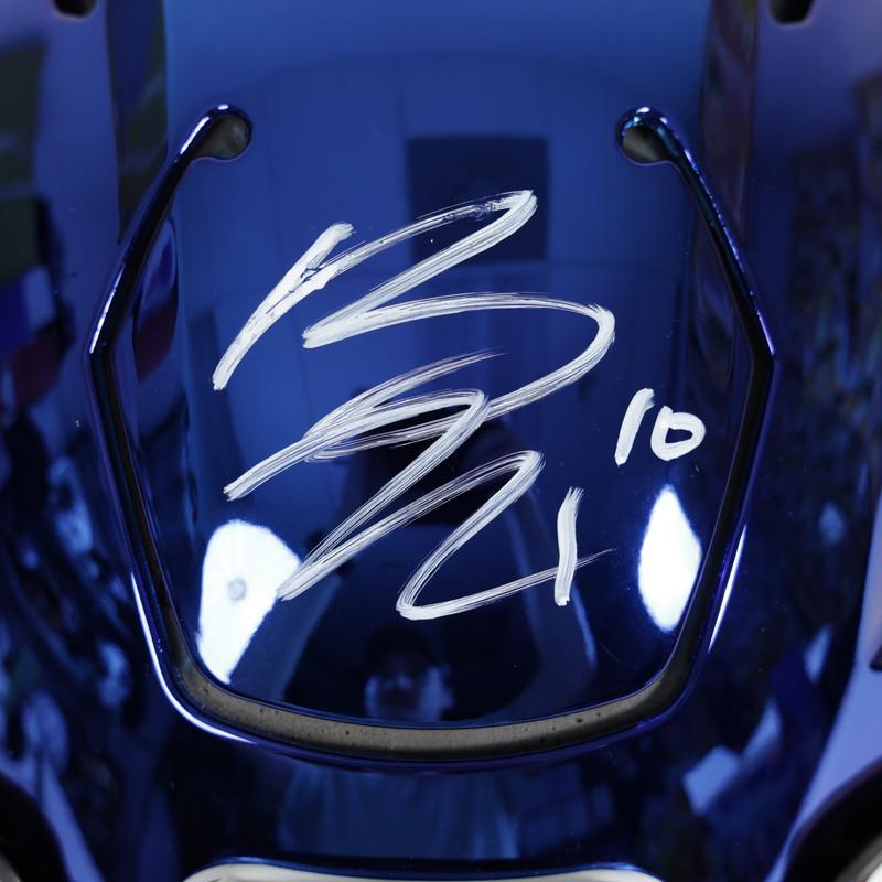 Bo Nix signed Denver Broncos full-size chrome SpeedFlex helmet with Beckett authentication and player number 10 signature