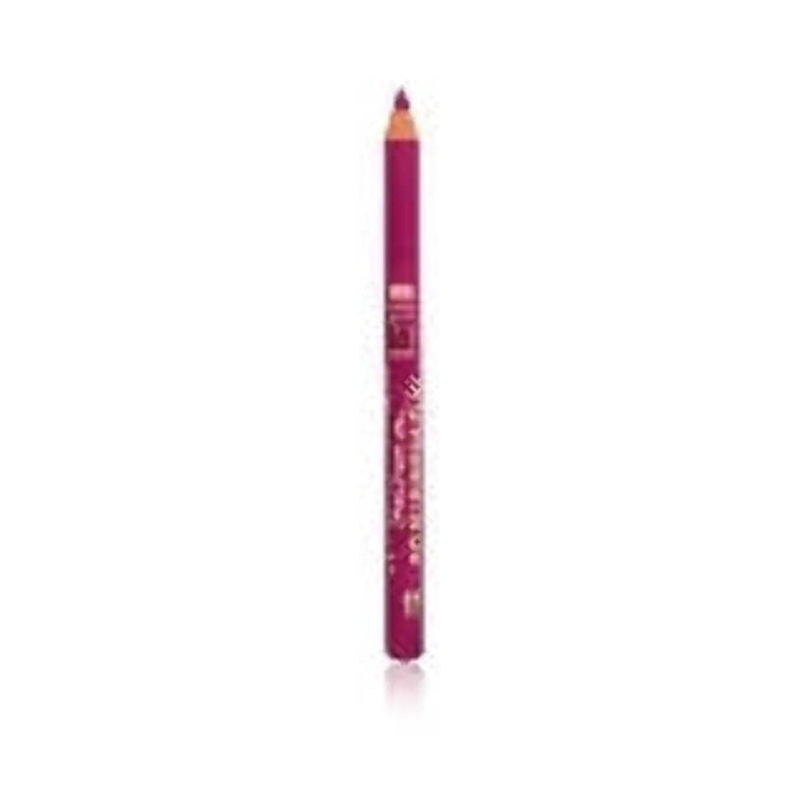 Milani Color Statement Lip Liner in shade 08 Fuchsia shown with sharpened tip and brand text on side